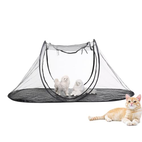 Portable Cat Playpen, Foldable Outdoor Breathable Puppy Playpen, Travel Tent Kennel Crate, Portable Kitten Enclosure for Small Animals, Sturdy Design, 47.24x24.8x19.69 Inches von Uonguon