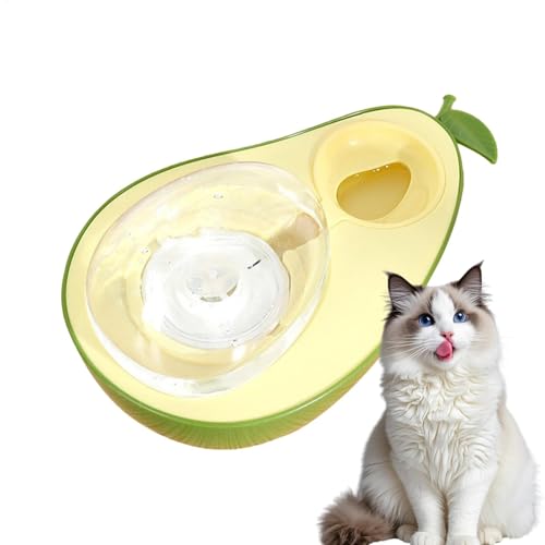 Puppy Bowl, 690ml Slow Feeding Double Bowl,Avocado Shape pet Feeder, Anti-Choking Cat Food Utensils, LargeCaliber Pet Supplies for Indoor Cats and Dogs,11.02x7.09x5.51 inches von Uonguon