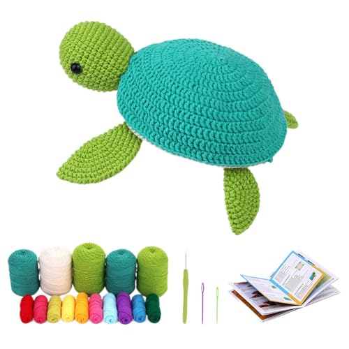 Sea Turtle Crochet Kit, Turtles Family Crochet Animal Kit, Amigurumi Turtle Kit Turtle Plush Crochet Crochet Turtle Toy Beginner Turtle Crochet Crochet Turtle Project Soft Turtle Crochet Turtle Yarn von Uonguon