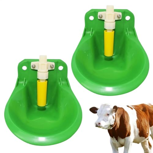 Sheep Water Feeder, 2X Automatic Waterer Bowl for Horses, 600ml Drinking Water Dispenser, Drinker Fountain, Large Capacity, with Valve, Efficient Feeding Equipment, Sturdy Design von Uonguon