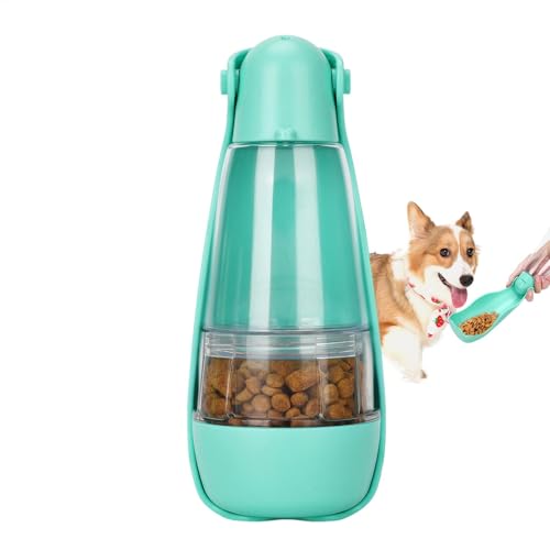 Travel Dog Food Storage, Leak-Proof Water Dispenser, Portable Puppy Bowl, 5-In-1 Outdoor Pet Kit, Meals Container and Poop Bag Holder, (3.35x3.35x7.99 Inches), Ideal for Outside Adventures von Uonguon