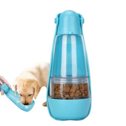 Travel Dog Food Storage, Leak-Proof Water Dispenser, Portable Puppy Bowl, 5-In-1 Outdoor Pet Kit, Meals Container and Poop Bag Holder, (3.35x3.35x7.99 Inches), Ideal for Outside Adventures von Uonguon