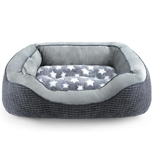 Uonguon Dog Bed, Cozy Plush Dog Bed, Washable Cuddler Pet Mattress, Soft Puppy Cushion, Cat Bed for Indoor Cats, Dog Crate Kennel Mat, Washable Plush Bed, Sleep Comfort for Small Medium Dogs von Uonguon