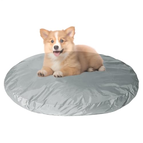 Uonguon Dog Bed Replacement Cover, Round Dog Sofa Cover, Double Sided PVC Coating Pet Sleeping Tool for Game Room, Bedroom,48.03x3.94 inches, Space Saving Sturdy Design von Uonguon