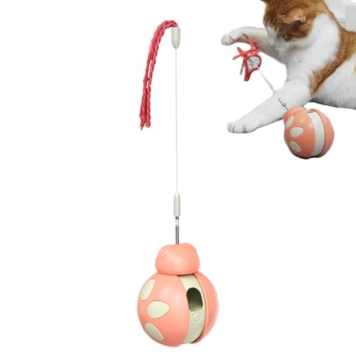 Uonguon Indoor Cat Teaser Toy | Interactive Wobble Pet Toy | Teaser Rope | Slow-Feeding Treat Dispensing Exercise Companion for Cats | Perfect for Living Room and Pet Shelters von Uonguon