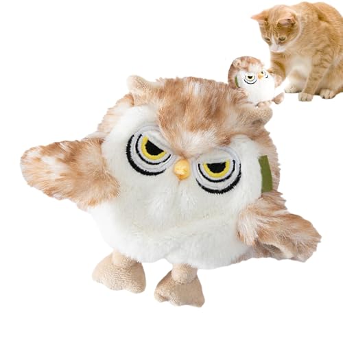 Uonguon Soft Kitten Sound Toys, Cat Toys Stuffed Animals, Portable Pet Accessories, Cute Relaxing Doll, Boredom Relief, Entertainment, Ideal for Play and Fun Cats, 5.51x4.72 Inches von Uonguon