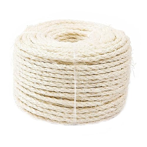 Uonlytech 2 STK Vintage Schnur Klettergerüst Für Katzen Haustier Katze Kratzt Seil Natürliches Seil Sackleinen DIY Seil Dekor Katzenseil Selber Machen Kratzbaum Ersetzen Sisal Geschenklinie von Uonlytech