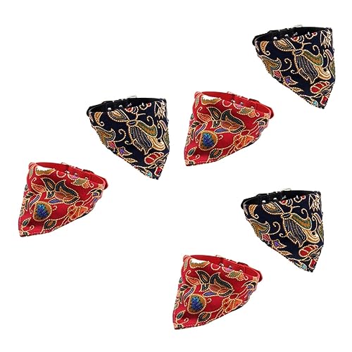 Uonlytech 6 STK Hundehalstuch Aus Baumwolle Saugfähige Sabbernde Lätzchen Bandana Hundelätzchen Hunde-lätzchen-schal Dreieckstuch Für Hunde Haustier-dreiecksschal Zubehör Auf Wässriger Basis von Uonlytech