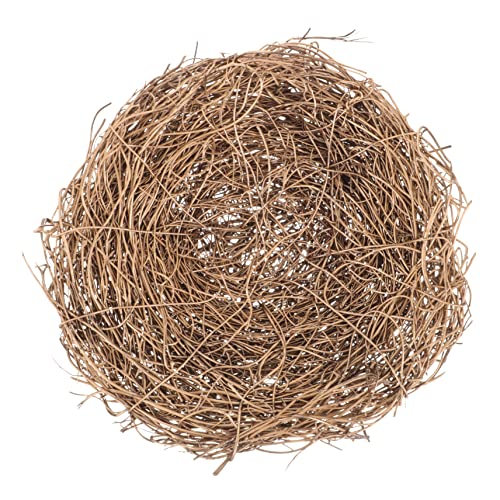 Uonlytech Vogelnest Vogelnest Falsches Vogelnest Garten Vogelnest Vogelnest-Ornament Vogelnest Für Gartenhof Gefälschtes Vogelnest Vogelnestverzierung Miniatur-vogelnest Kröte Rattan von Uonlytech