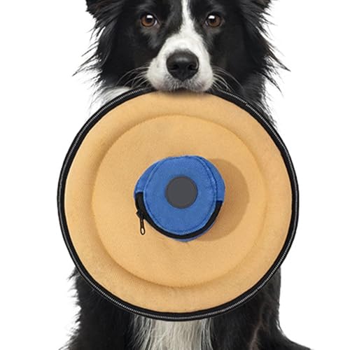 Uoqpty Flugscheibe für Hunde, Hundefliegerscheibe | Hundespiele Canvas Interactive Toys | Haustiervorräte, Training im Freien mit Snackbeutel für kleine mittlere große Rasse von Uoqpty