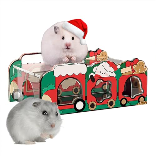 Uoqpty Hamsterversteck – Frettchenhaus Tunnel für Käfig – Hamsterhaus Labyrinth Castle Portable Weihnachten Frettchen Haus für Chinchillas Igel von Uoqpty