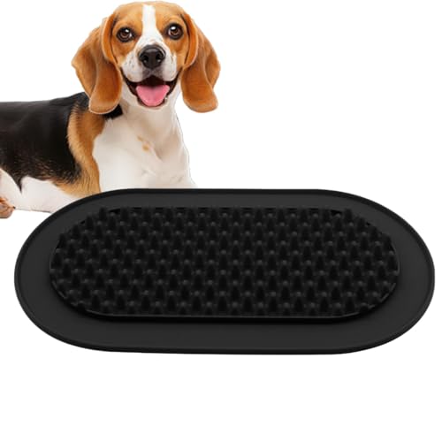 Uoqpty Leckpad für Hunde, Leckmatte für Hunde - Anti-Erstickungs-Welpentablett aus Silikon für langsames Fressen - Anti-Kipp-Trainingsmatte für Haustiere, Slow-Feeder-Hundenäpfe für kleine, mittlere von Uoqpty