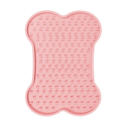 Uoqpty Pet Lick Mat, Slow Feeders Mat for Pet Large Bone-Shaped Lick Mat for Dogs and Cats, Pet Enrichment Slow Feeding Mat for Langeweile von Uoqpty