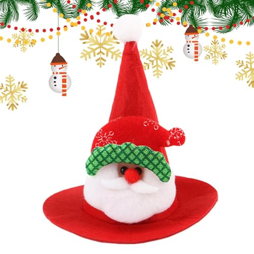 Uoqpty Weihnachtsmütze für Haustiere, Partyhut, Weihnachtsmütze, Urlaubsmütze, Hundehut, Katzenhut, Spitzhut, Cosplay-Kostüm, Zubehör für kleine, mittelgroße und große Katzen und Hunde von Uoqpty