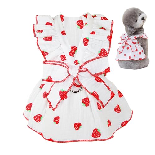 Uozonit Prinzessinnen-Geschirrkleid für Hunde, Katzengeschirr-Kleid - Geblümter Welpen-Prinzessinnenrock,Atmungsaktives Fliege-Kleid mit Kordelzug-Schnalle für kleine Hunde, Katzen, Mädchen, Welpen Uozonit Prinzessinnen-Geschirrkleid für Hunde, Katzengeschirr-Kleid - Geblümter Welpen-Prinzessinnenrock,Atmungsaktives Fliege-Kleid mit Kordelzug-Schnalle für kleine Hunde, Katzen, Mädchen, Welpen von Uozonit