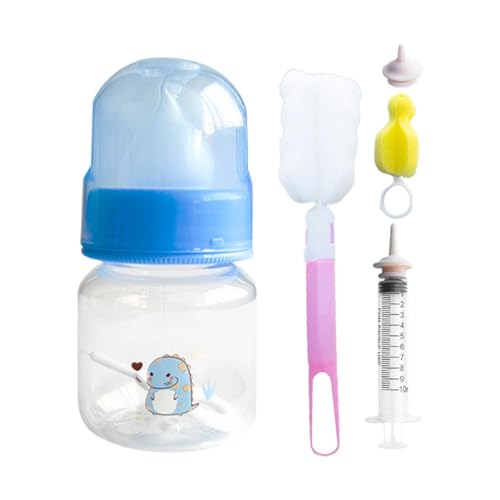 Uozonit Welpenflaschen zum Stillen Welpenmilch, Kätzchenflaschen zum Stillen | Flaschenfütterungsstation für Welpen | Silikon-Nippel-Haustier-Stillflasche, Kätzchen-Flaschen-Fütterungsset, von Uozonit