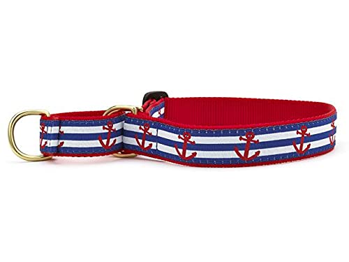 Bis Country Leinen los Martingale Hundehalsband, Medium (12.5-20 Inches) - 1 In Width, Rot/Weiß/Blau von Up Country