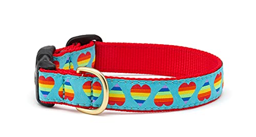 Rainbow Hearts Collar Hundehalsband L von Up Country