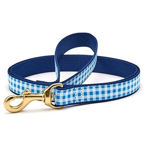 Up Country Bug-L-N Blue Gingham Hundeleine Schmal (5/8") von Up Country