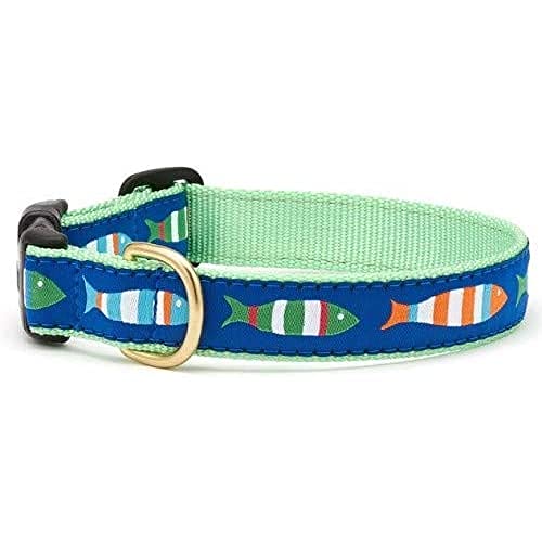 Up Country Fun-C-M Funky Fish Hundehalsband M Breit (1") von Up Country