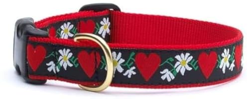 Up Country Hundehalsband mit Herzen und Blumen, Größe XXL von Up Country