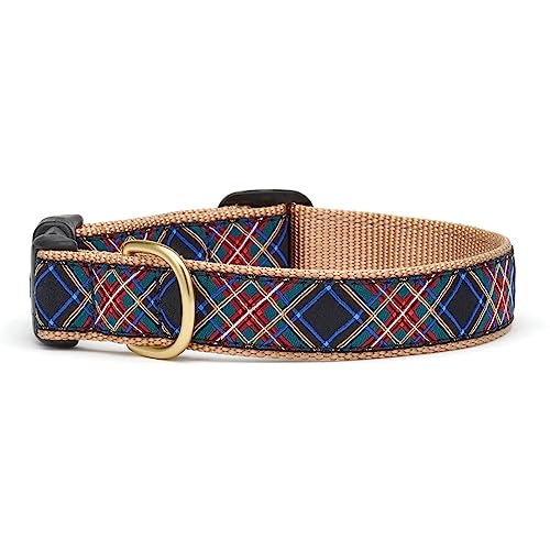 Up Country Hundehalsband mit Schottenkaro-Muster, Größe XXL (53,3 bis 68,6 cm), 2,5 cm breit, Schwarz von Up Country