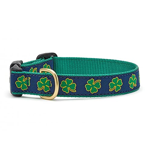 Up Country Navy Shamrock Pattern Dog Collar, Medium (12 to 18 Inches) 5/8 Inch Narrow Width von Up Country