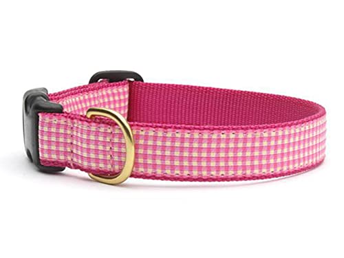 Up Country PKG-C-XL Pink Gingham Hundehalsband, Breit 1 inch, XL von Up Country