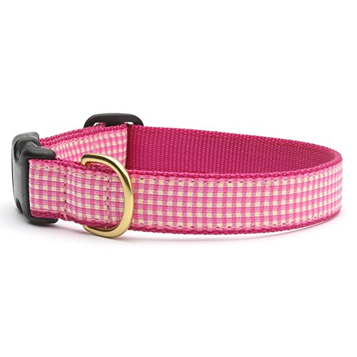 Up Country PKG-C-XS Pink Gingham Hundehalsband, Schmal 5/8 inch, XS von Up Country