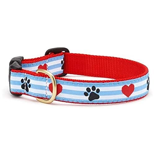 Up Country PPS-C-L Pawprint Stripe Hundehalsband, L, Breit (1 Zoll) von Up Country