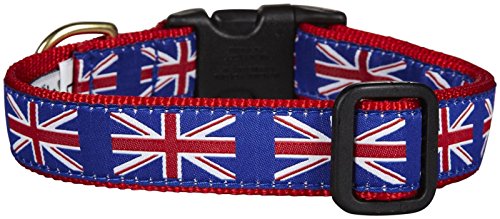 Up Country UNJ-C-M Union Jack Hundehalsband, Breit 1 inch, M von Up Country