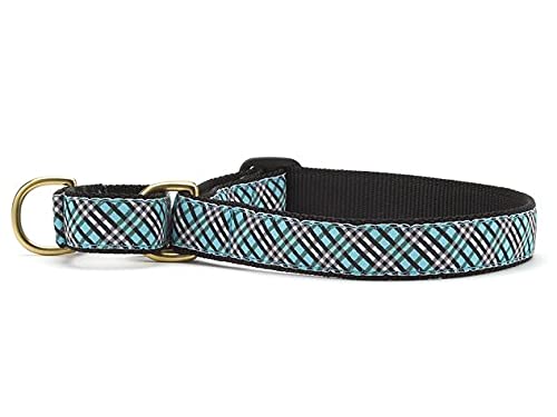 bis Country Aqua Kariert Martingale Hundehalsband, Large, Blau von Up Country