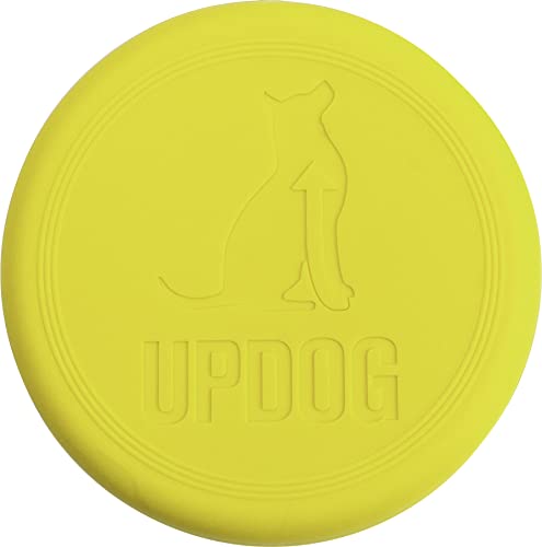 Updog Products Frisbee für Hunde, klein, leicht und langlebig, Frisbee, hergestellt in den USA, leuchtende Farben, Gelb / Neonfarben von UpDog Products