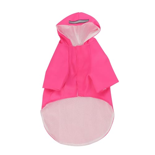 Hunde Regenmantel, Regenmantel für Hunde reflektierende Streifen verstellbar bequem mit Haken und Schleife, Hunde Poncho für Haustiere Hunde Katzen (L) von Uplory