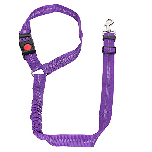 Uplory Hunde-Sicherheitsgurt für das Auto, Katzenleine, verstellbare Schnalle und Nylonband, Nylongewebe mit starker drehbarer Schnappschnalle, Hunde-Sicherheitsgurt für Hunde (Purple) von Uplory