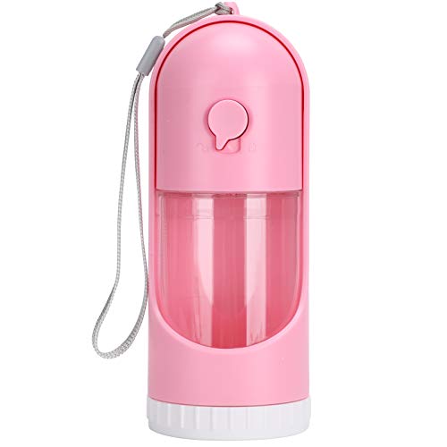 Hundewasserflasche, Hundewasserflasche, tragbar, faltbar, teleskopisch, Wasserverriegelungsknopf-Design mit einem tragbaren Schlüsselband, tragbare Hundewasserflasche für Hunde, (pink) von Uplory