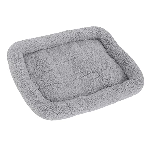 Uplory Hundebett, Katzenbett, rutschfeste Unterseite, beruhigend, quadratisches Design, gekräuselte Lammwolle, Haustierbett für große, mittelgroße, kleine Hunde, Katzen, zu Hause oder im (M) von Uplory