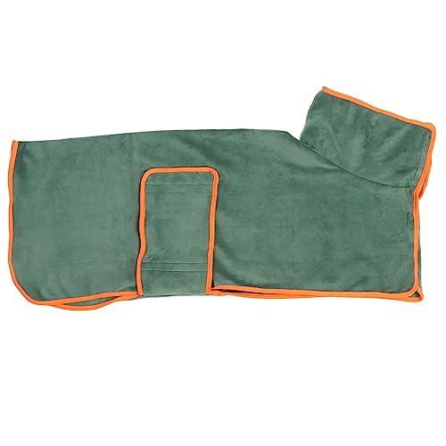 Uplory Hundehandtuch, Hundemantel, Wasseraufnahme, verstellbares Klettverschluss-Design, einfach anzuziehen und mitzunehmen, maschinenwaschbar und trocknergeeignet, Baumwolle oder (L Size) von Uplory