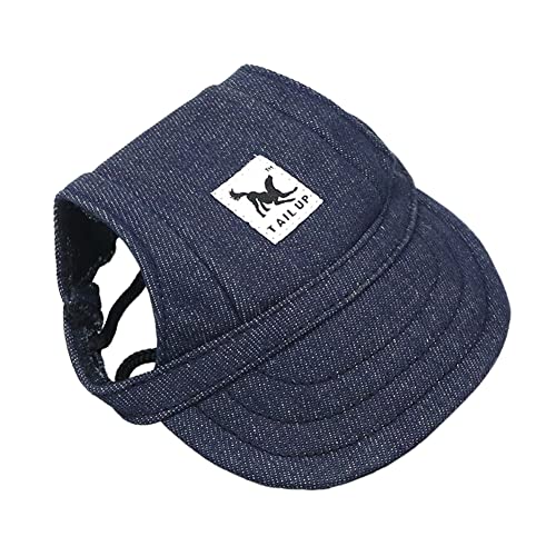 Baseballmütze für Haustiere,Hunde Baseball Cap Sonnenschutz Hut Sommer Reise Hut Outdoor Sport Hut Hundecap Sonnenschutzkappen mit Ohrlöcher Verstellbarem Kinnriemen für Haustiere, Hund, Katze von Uposao