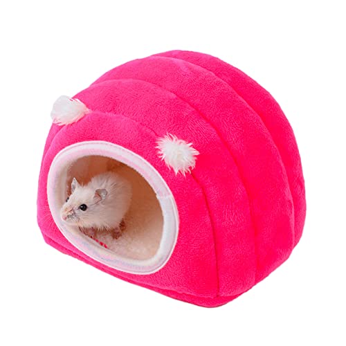 Uposao Warmes Haustierbett für Kleine Meerschweinchen, Kleintiere Kuschelhöhle Kuschelbett Kleintierbett Hamster Minibett Plüsch Haus Tierhaus Haustiermatte für Hamster Chinchillas Eichhörnchen von Uposao