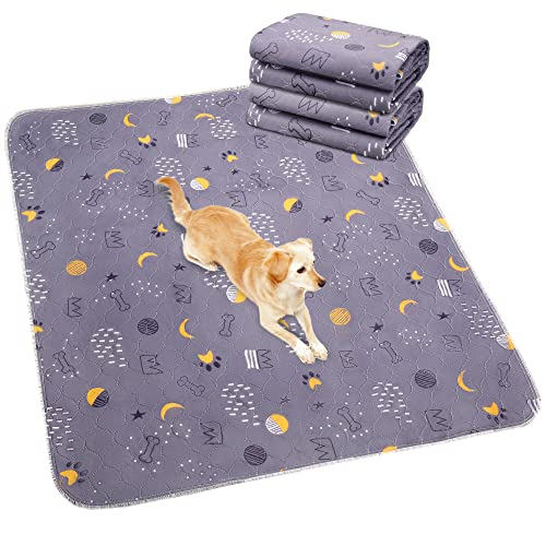 UPSKY Waschbare Urini-Pads für Hunde, 2 Stück, Wiederverwendbare Welpenpads, wasserdichte Haustier-Trainingspads, rutschfeste Hundematten, schnell saugfähig, Bett, 86.4x91.4 cm von Upsky