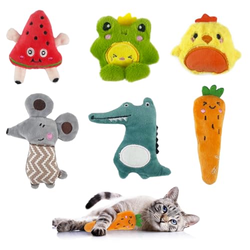 UptVin 6pcs Catnip Toys, Catnip Cat -Spielzeug, Katzenspielzeug für persönlichen Gebrauch, Catnip -Plüschspielzeug, Katzenspielzeug, bringen endlosen Spaß und Gesundheit zu Ihrer Katze von UptVin