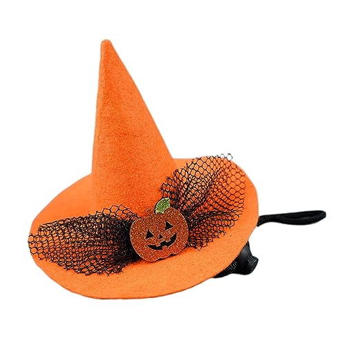 Uqezagpa Hundehüte, spitzer Hexenhut in Form eines Huts für Katzen, Halloween, Party, Haustiere, Hunde, hält warm, Kopfbedeckung, Winter, Halloween, Cosplay von Uqezagpa