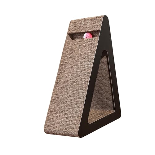 Uqezagpa Katzen Kratzbaum Dreieck Pappspielzeug mit drehbarem Ball Spielzeug für Stressabbau und Interaktion Uqezagpa Katzen Kratzbaum Dreieck Pappspielzeug mit drehbarem Ball Spielzeug für Stressabbau und Interaktion von Uqezagpa