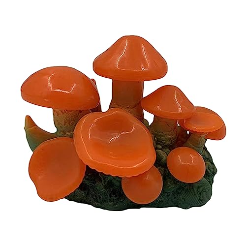 Uqezagpa Künstliche Pilze aus Silikon, Dekoration für Aquarium, Terrarium, bunt, künstlicher Pilz von Uqezagpa