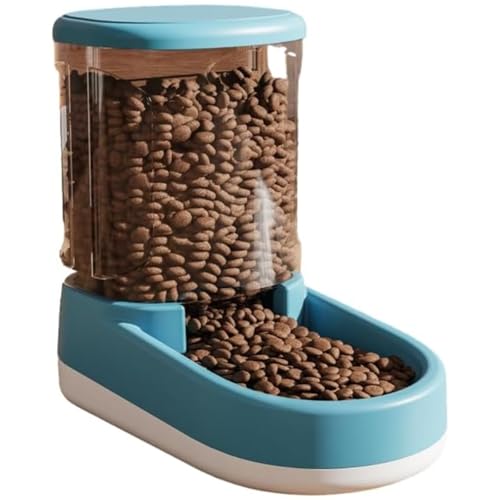 Automatischer Futterspender für Katzen und Wasser, Futterspender für Hunde und Wasser, Futterautomat für Hunde, Haustier-Futterspender und Wasserspender-Set, Hunde-Futterspender (Futterspender,Blau) von UrCreat