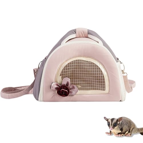 Transportbox für Hamster Kaninchen, Transporttasche für kleine Haustiere Meerschweinchen, Faltbare Atmungsaktive Haustier Tragetaschen Haustiertransportbox für Mäuse Ratten (Lotus) von UrCreat