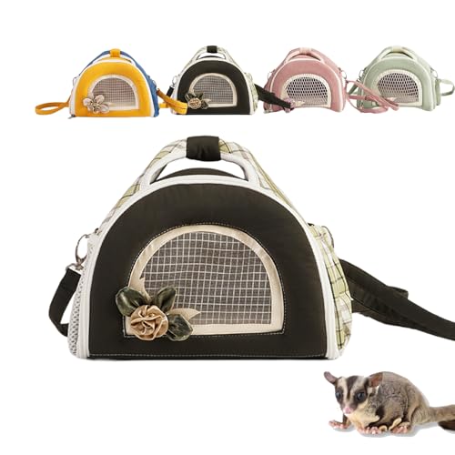 Transportboxen Kleintiere, Tragetasche Meerschweinchen, Transportboxen Kleine Hunde, Tragbare Reise-Hamster-Tasche Kleine Haustiere, Tragetasche Für Kleintiere, Atmungsaktive Tasche (Militärgrün) von UrCreat