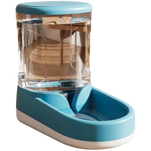 UrCreat Automatischer Wasserspender und Futterspender, Wasserspender für Hunde Katze, Automatischer Trinkbrunnen, Haustier Trinkflasche Tierzubehör für Hunde Katzen,3.8 L (Wasserzufuhr,Blau) von UrCreat