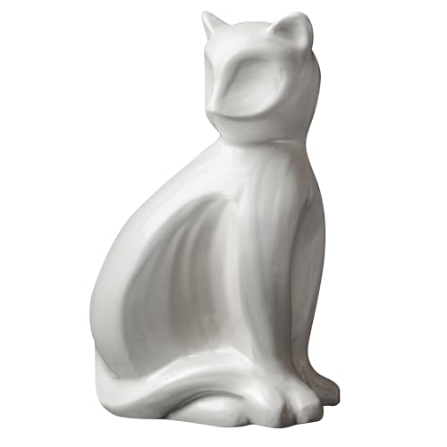 Urns Paradise, Katzenurne Marquise, Urne für Katzen, Gedenkurne für Katzen, Urne für Asche, Andenken an Ihr Haustier (weiß) von Urns Paradise